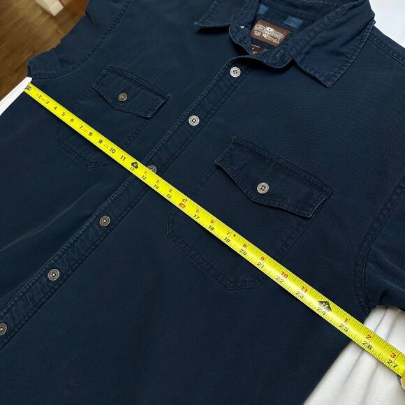 Levi's Men Vintage Canvas Fleece Plaid Lined Shacket Size XL Trucker Jacket Navy - Picture 11 of 12